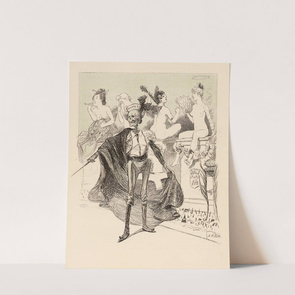 Concours de beautéLe premier prix de beauté, c’est elle. la Mort by Adolphe Léon Willette