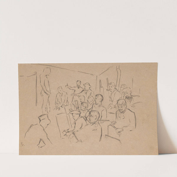 Conder sketching at Julian’s Atelier in 1890 by William Rothenstein