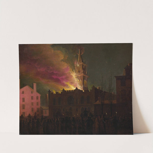 Conflagration of the Masonic Hall, Chestnut Street, Philadelphia, Pennsylvania by Samuel Jones