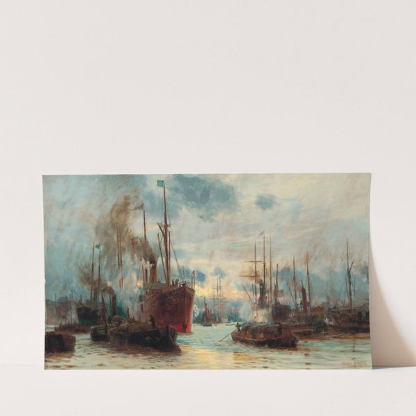 Congested Waters On The Thames by Charles William Wyllie