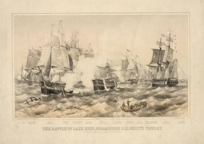 The Battle of Lake Erie, Commodore O.H. Perry’s victory (1878)