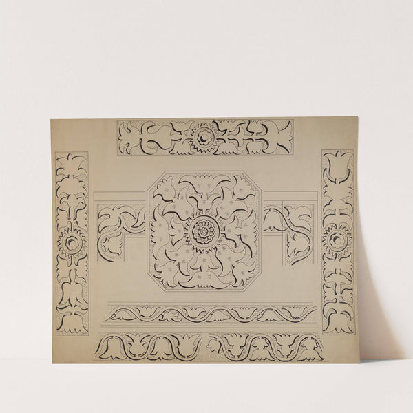 Connecticut-type Hadley Chest-Detail of Central Panel by Martin Partyka