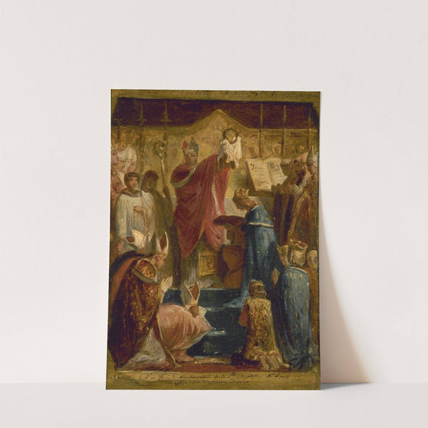 Consécration de la Ste Chapelle, St Louis offre la couronne d'épines by Félix-Joseph Barrias