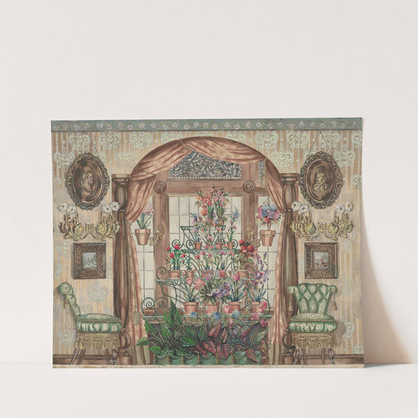 Conservatory Window with Flowers by Perkins Harnly