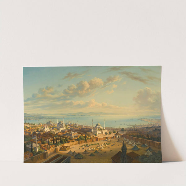 Constantinople From The Fire Tower Of Beyazit by Hubert Sattler