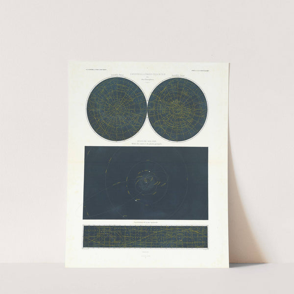 Constellations Celestes des deux Hemispheres – Systeme Solaire – Constellations de la zone equatoriale (1877) by Louis Vivien de Saint-Martin