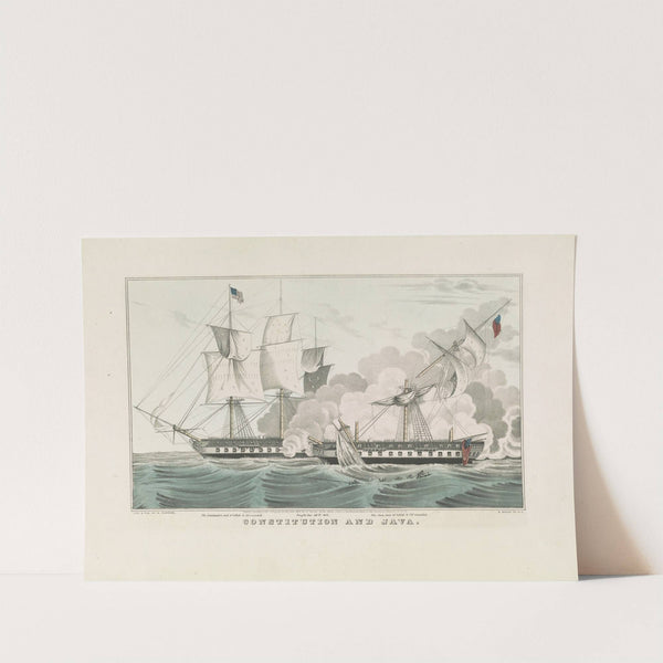 Constitution and Java (1846) by Currier & Ives.