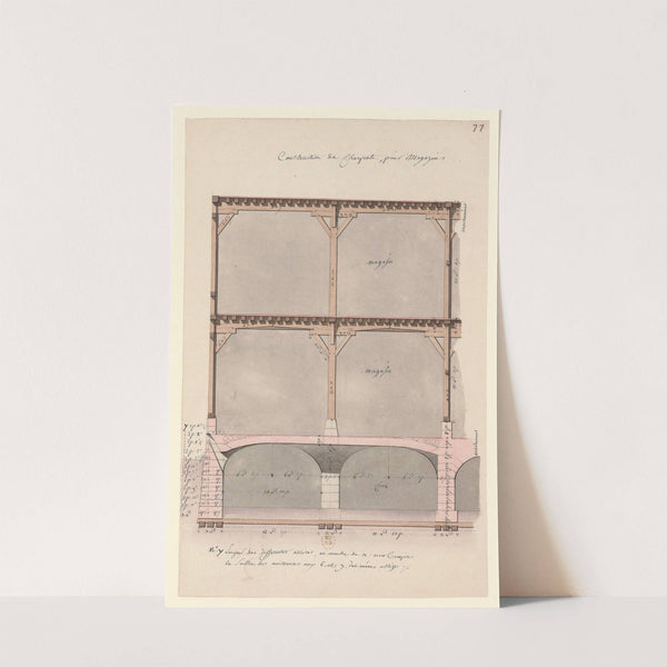 Construction de charpente, pour magazins (1777-1825) by Jean Jacques Lequeu