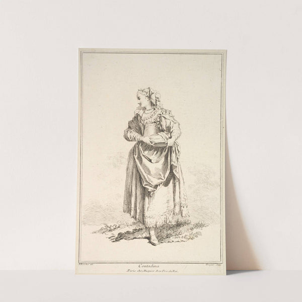 Contadina, plate 7 (18th century) by François Boucher