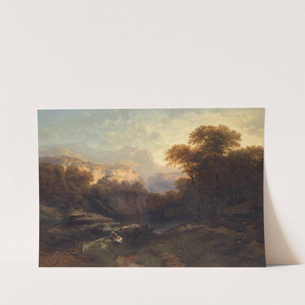 Contemplation In An Alpine Landscape by Apollinary Gilyarievich Goravsky