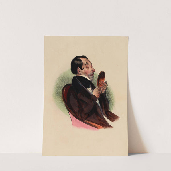 Contentement de soi-même. The man who is satisfied with himself (1836) by Charles-Joseph Traviès de Villers