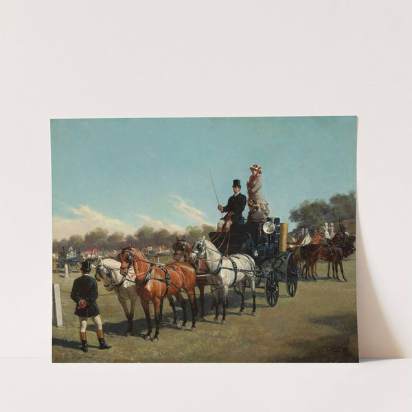 Contest of carriages at the Ujazów Castle square (1881) by Jan Bogumił Rosen