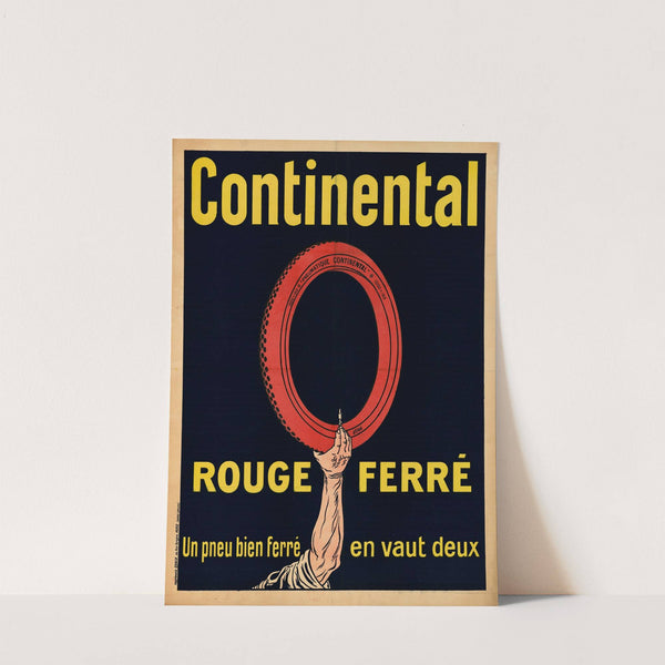 Continental rouge ferré. Un pneu bien ferré en vaut deux (1910) by Imp. Chaix