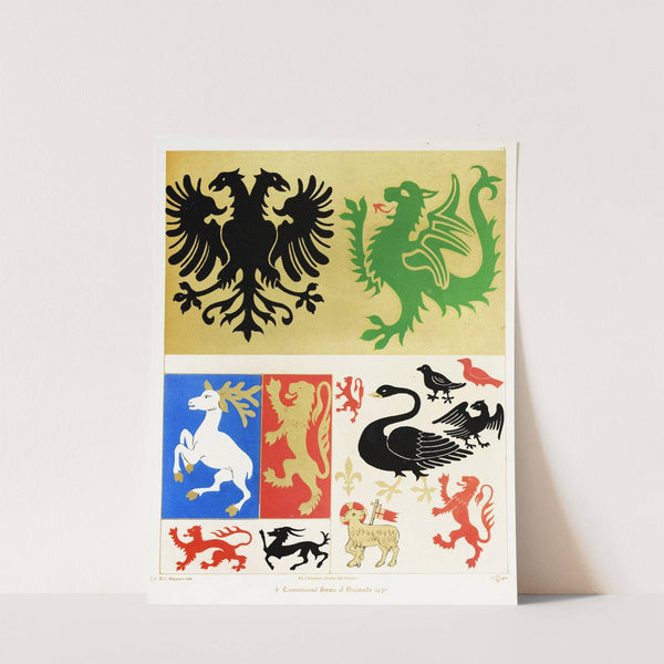 Conventional Forms of Animals ; Eagle, Dragon, Hart, Lion, Swan, Lamb, Martlet. by Augustus Pugin