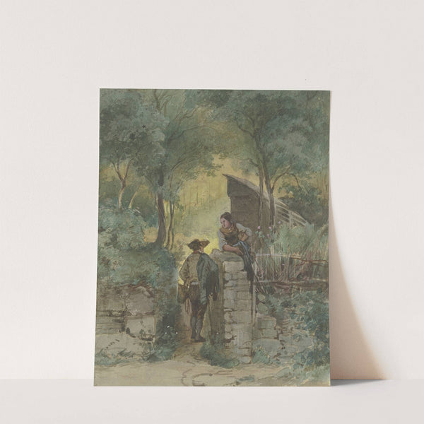 Conversation at the park gate by Philipp Rumpf