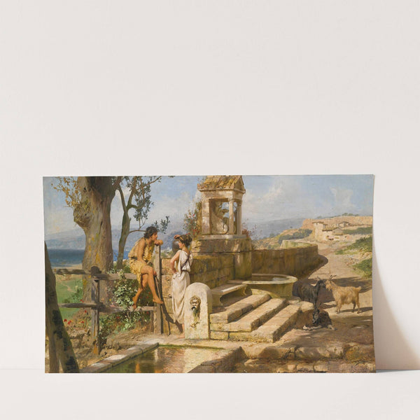 Conversation by the spring by Henryk Siemiradzki