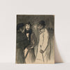 Conversation dans la rue le soir by Théophile Alexandre Steinlen