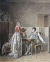 Conversation dans un intérieur