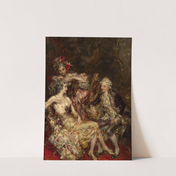 Conversation in a boudoir by Juan Pablo Salinas