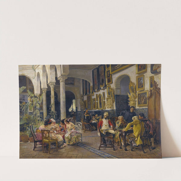 Conversation In A Sevillian Courtyard by José Jiménez y Aranda