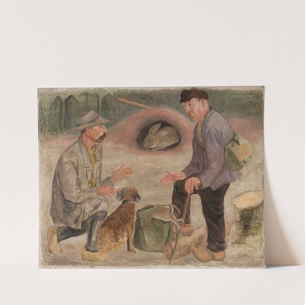 Conversation with a hunter by Tadeusz Makowski