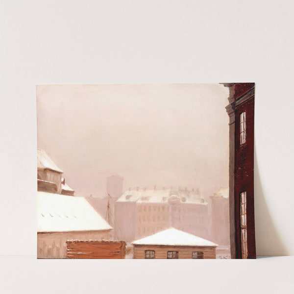 Copenhagen; Roofs Under the Snow (19th century) by Peder Severin Krøyer