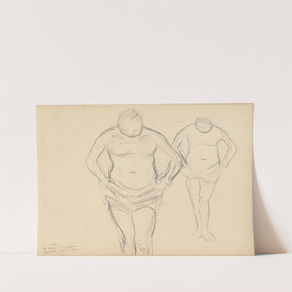 Copies of Cézanne’s Bathers (1877) by Edgar Degas