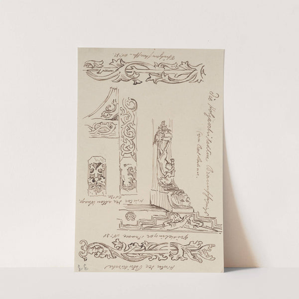 Copies of decorative motifs from wooden architecture by Stanisław Wyspiański