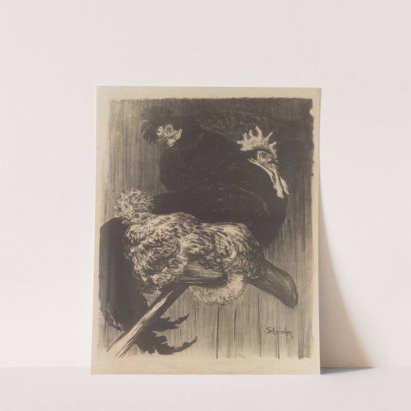 Coq et poules (1896) by Théophile Alexandre Steinlen