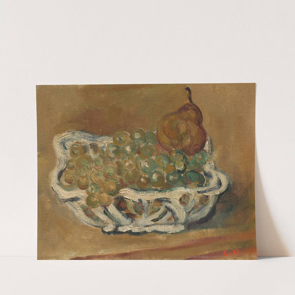 Corbeille en porcelaine aux raisins et à la poire (circa 1904) by Louis Valtat