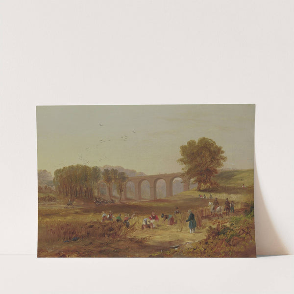 Corby Viaduct, the Newcastle and Carlisle Railway by John Wilson Carmichael