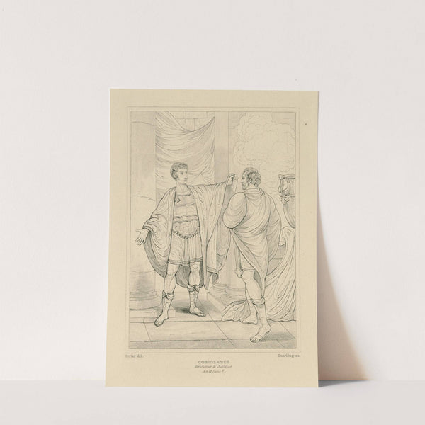 Coriolanus, Coriolanus & Aufidius, act IV, scene V (19th century) by William Francis Starling