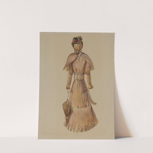 Corn Husk Doll (c. 1936) by Mina Lowry