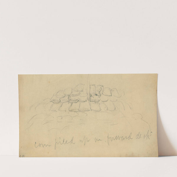 Corn piled up on forward deck (1860-1865) by Alfred Rudolph Waud