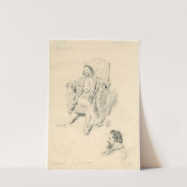 Cornelis Kruseman, zittend in fauteuil (1844) by Pieter van Loon