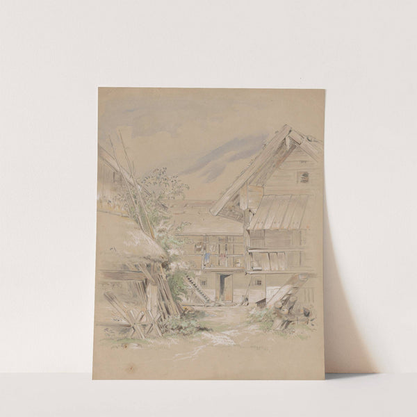 Corner of a Village Yard by Friedrich Carl von Scheidlin