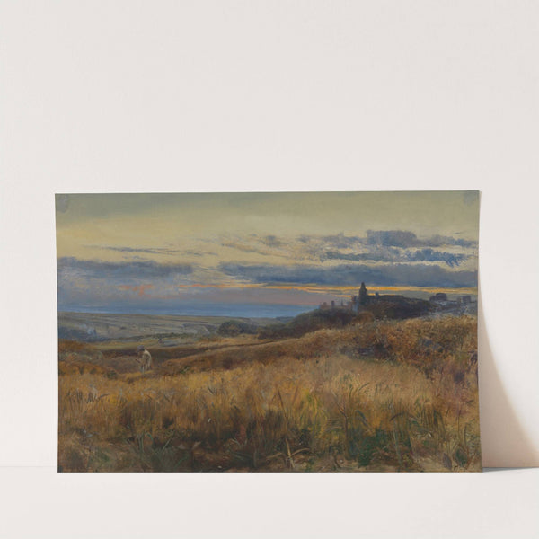 Cornfield at sunset by John William Inchbold