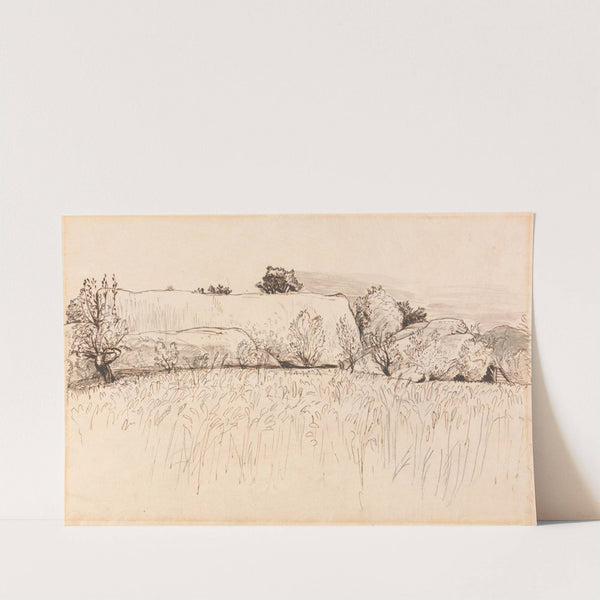 Cornfields with Barn, Shoreham by Samuel Palmer