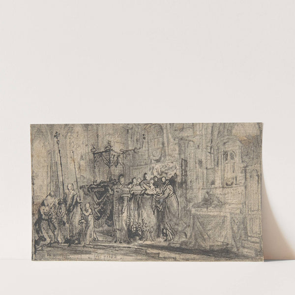 Coronation Regalia Carried in Procession at Saint-Denis (1775) by Gabriel de Saint-Aubin