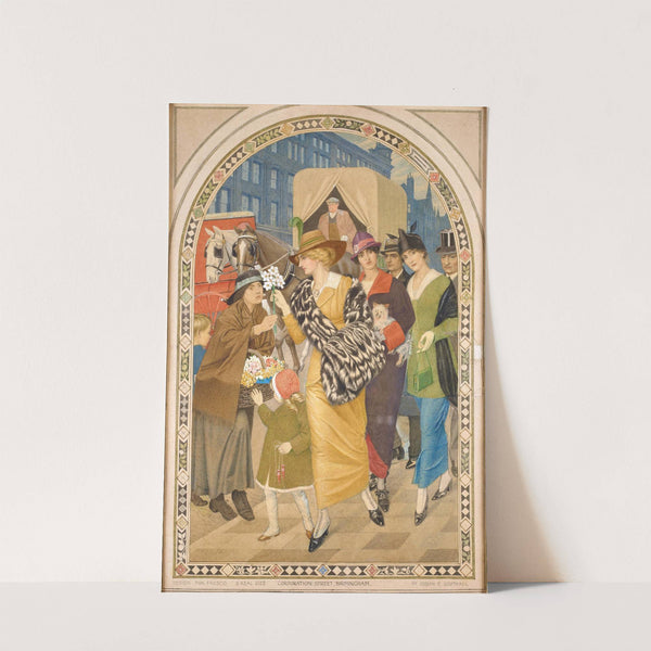 Corporation Street, Birmingham in March 1914 by Joseph Edward Southall