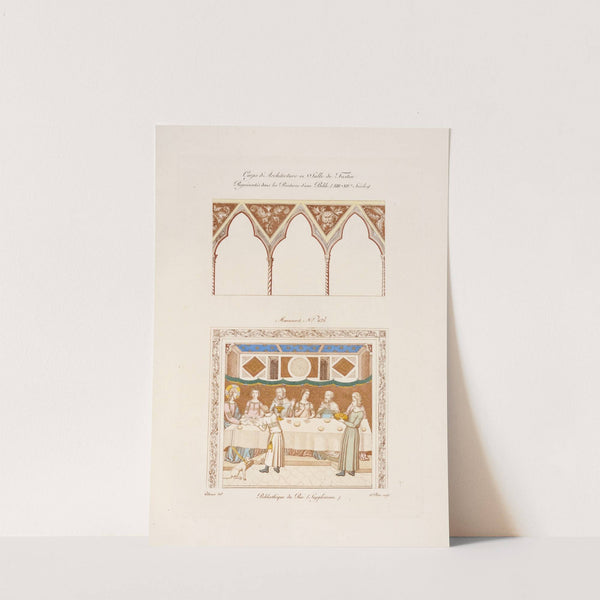 Corps d'architecture et salle de Festin représentés dans le peintures d'un bible, (XIII - XIVe. siècles.) by Nicolas Xavier Willemin