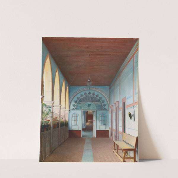 Corredor De La Casa De La Mina De Mellado En Guanajuato by Eugenio Landesio