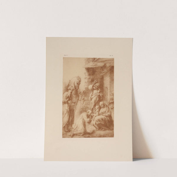 Correggio - Drawing of adoration of the kings by P. & D. Colnaghi