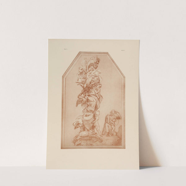 Correggio - Drawing of large pile of objects by P. & D. Colnaghi