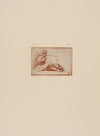 Correggio – Drawing of reclining figure holding book