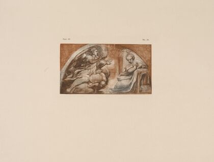 Correggio – Sketch for fresco of annunciation