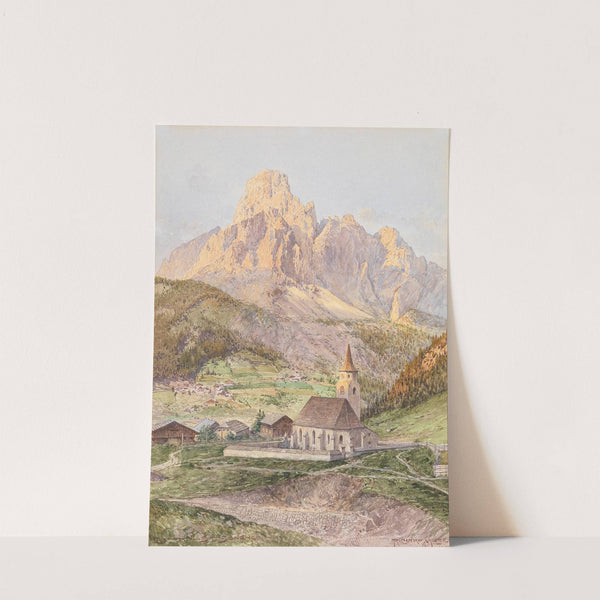 Corvara mit dem Sas Songher by Richard Moser