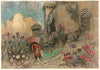 Corvetto escaping with the Ogre’s Tapestry