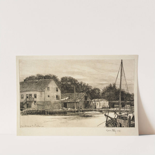 Cos Cob Harbor by Kerr Eby