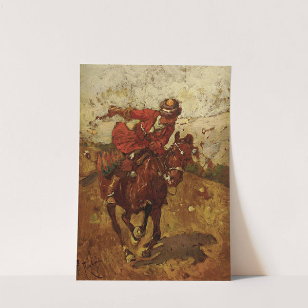 Cossack Horseman by Franz Roubaud